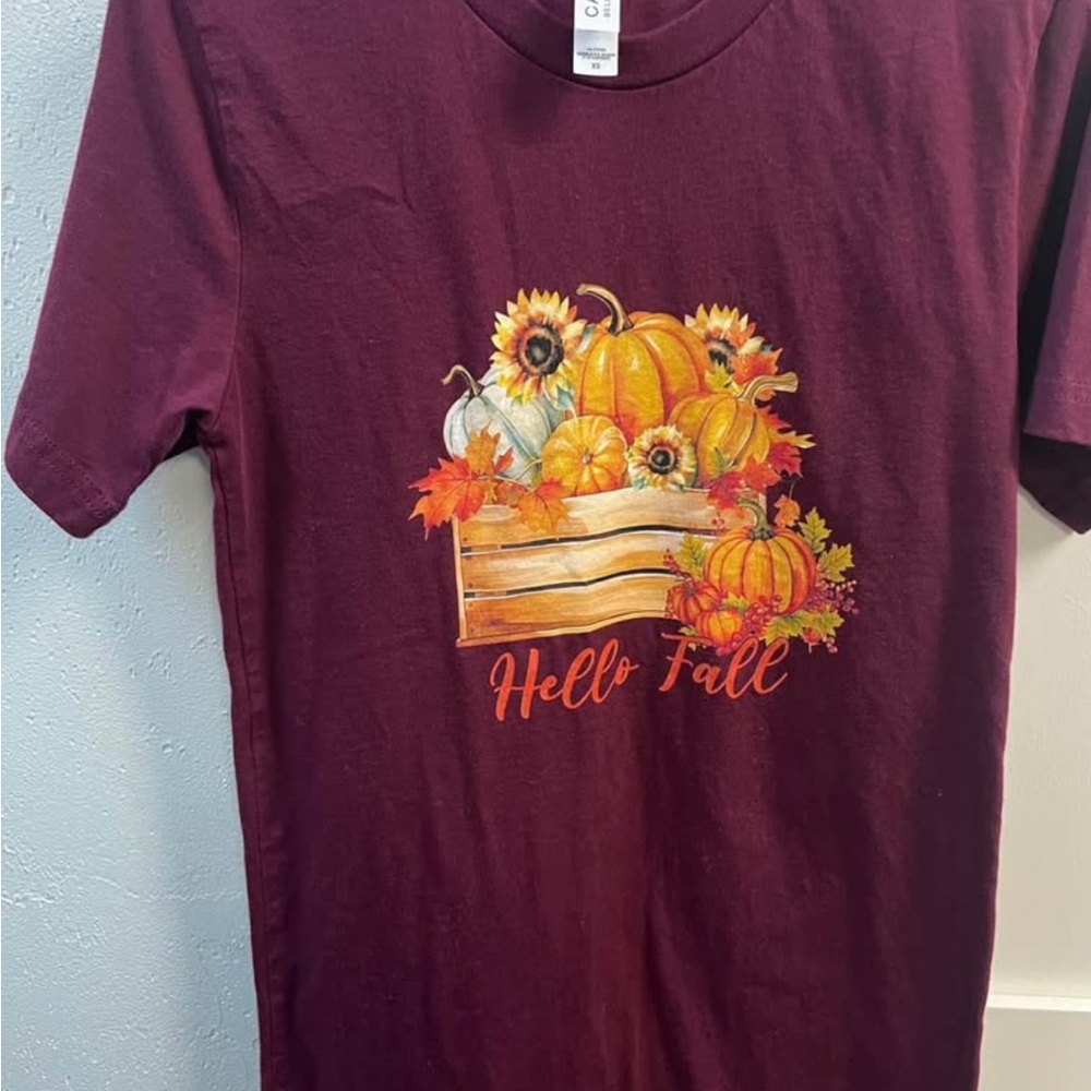 Women's Maroon Fall Graphic Tee